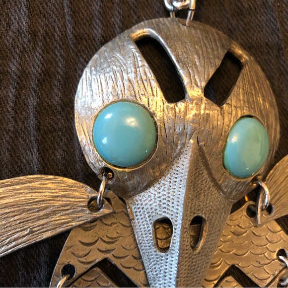 VINTAGE Hinged Bird Necklace 🐦🐦 Huge! - Picture 8 of 8